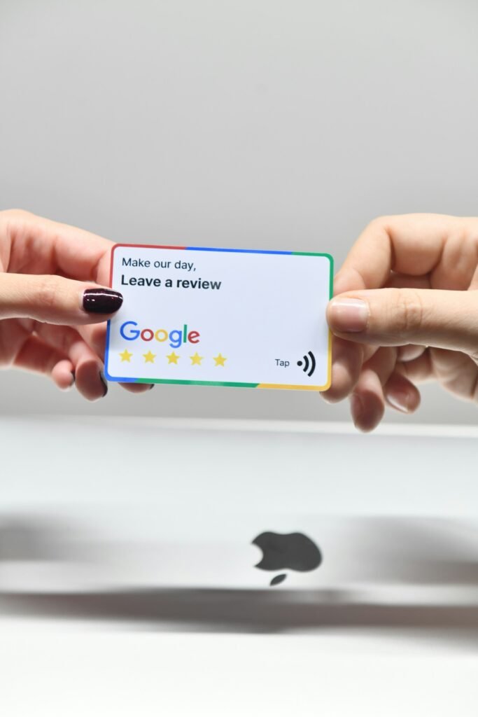5 star google review business card